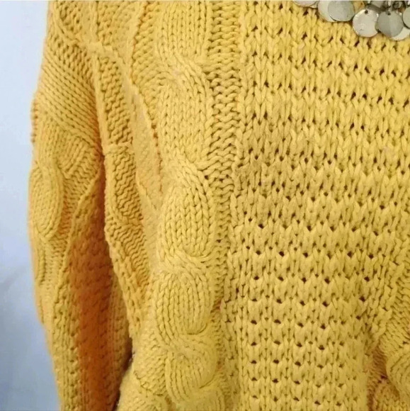 Vintage 50s 60s WPL 11403 Cable Knit Chunky Sweater. XL - Picture 13 of 13